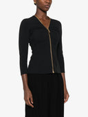 Bluza ELISABETTA FRANCHI, zip-up corset-style jacket, Negru