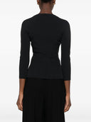 Bluza ELISABETTA FRANCHI, zip-up corset-style jacket, Negru