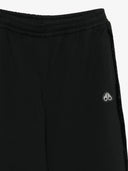 Pantaloni Moose Knuckles, velvet-trim track pants, Negru