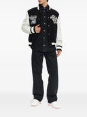 Camasa din denim OFF WHITE cu logo brodat - Negru