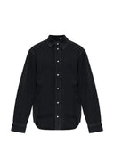 Camasa din denim OFF WHITE cu logo brodat - Negru