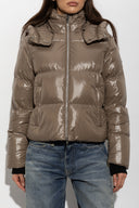 Geaca MOOSE KNUCKLES, BROWN Detachable-hooded down jacket
