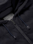 GEACA CORNELIANI, quilted hooded jacket, Navy blue