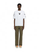 Tricou OFF WHITE, Swimming Logo Skate T-Shirt, Alb