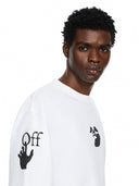 Tricou OFF WHITE, Swimming Logo Skate T-Shirt, Alb