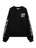 Bluza OFF WHITE,  Motion Arrow Skate Crewneck Sweatshirt, Negru
