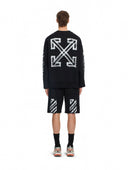 Bluza OFF WHITE,  Motion Arrow Skate Crewneck Sweatshirt, Negru