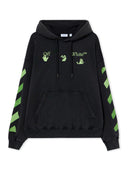 Hanorac OFF WHITE, Bacco Arrow Skate Hoodie, Negru