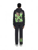 Hanorac OFF WHITE, Bacco Arrow Skate Hoodie, Negru