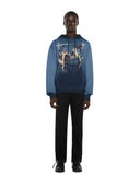 Hanorac OFF WHITE, Ripped Narciso Regular Hoodie, Albastru