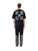 Pantaloni OFF WHITE, Motion Arrow Cuffed Sweatpants, Negru