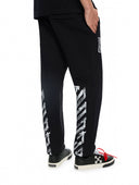 Pantaloni OFF WHITE, Motion Arrow Cuffed Sweatpants, Negru