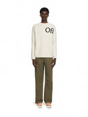 Pulover OFF WHITE Bookish Shared Knit Crewneck - Beige