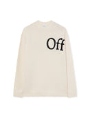 Pulover OFF WHITE Bookish Shared Knit Crewneck - Beige