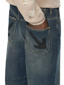 Jeans OFF WHITE Half Arrow Relaxed Tapered – Albastru