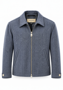 Jachetă JACOB COHEN cu model herringbone – Albastru