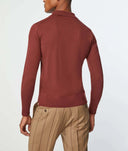 Pulover L.B.M 1911, Classic Design, Buttons, Wool, Brick Red