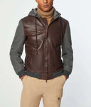 Jacheta L.B.M 1911, Grey Wool Details, Leather, Brown