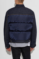 Jacheta DSQUARED2,  NAVY BLUE Quilted jacket with mixed materials