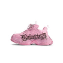 SNEAKERS BALENCIAGA, Triple S, Logo Print, Pink