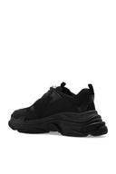 SNEAKERS BALENCIAGA, Triple S Design, Yellow Logo, Black