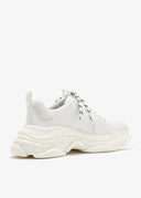 SNEAKERS BALENCIAGA, Triple S Tape, Yellow Detail, White Woman