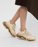 Sneakers BALENCIAGA Triple S, Clear Sole, Women, Beige