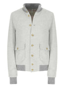 Jacheta L.B.M 1911,Bomber jacket in ice gray jersey