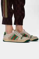 SNEAKERS GUCCI, Beige WEB Stripe, 'Screener' Sneakers, Multicolor