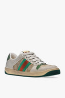 SNEAKERS GUCCI, Beige WEB Stripe, 'Screener' Sneakers, Multicolor