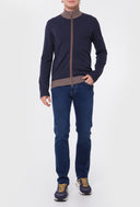 Cardigan GRAN SASSO, Blue cardigan Full Zip