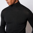 Pulover L.B.M 1911,Ribbed turtleneck sweater in black