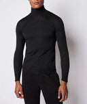 Pulover L.B.M 1911,Ribbed turtleneck sweater in black
