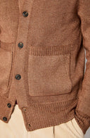 Pulover L.B.M 1911,Knitted bomber jacket in hazelnut