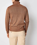 Pulover L.B.M 1911,Knitted bomber jacket in hazelnut