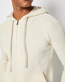 Hanorac L.B.M 1911,Ivory knit hoodie
