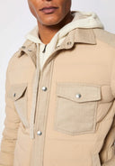 Geaca L.B.M 1911, Beige padded shirt jacket