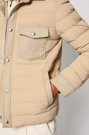 Geaca L.B.M 1911, Beige padded shirt jacket