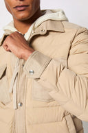 Geaca L.B.M 1911, Beige padded shirt jacket