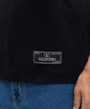 Tricou Valentino, Logo Insert, Round Neck, Black