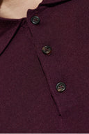 Tricou polo DSQUARED2 cu maneca lunga si logo brodat – Burgundy