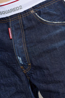 Jeans DSQUARED2, NAVY BLUE Jeans with a `vintage` effect