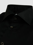 Camasa Stenstroms, Single Cuffs, Simple, Negru