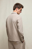 Jacheta LBM, Technical jersey overshirt in mineral sand beige