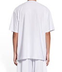 Tricou Balenciaga, Logo negru, Alb
