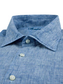 Camasa Stenstroms, Fitted Body, Linen, Blue