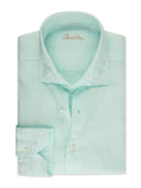 Camasa Stenstroms, Fitted Body, Linen, Mint Green