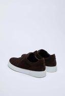 Sneakers LBM, Brown suede slip-on trainers