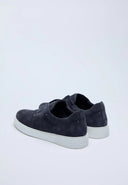 SNEAKERS LBM, Midnight blue suede slip-on trainers