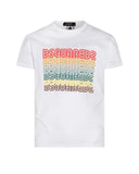 Tricou DSQUARED2, Logo Print, Alb